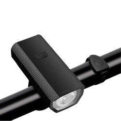 Luz Bici Delantera Recargable Con Bocina Impermeable Negro